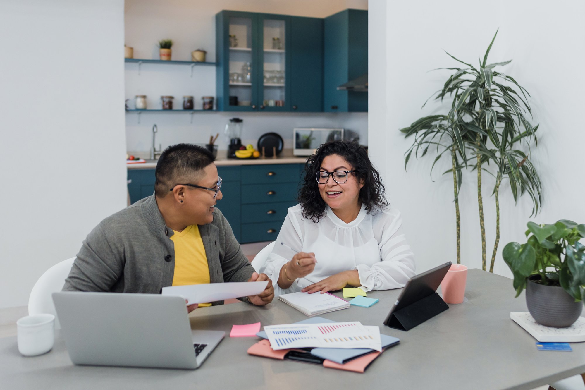 Adults-working-home-laptops